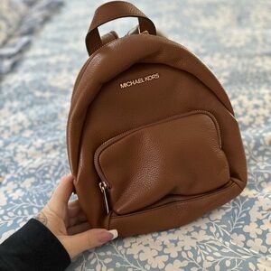 Michael Kors Brown Leather Mini Backpack